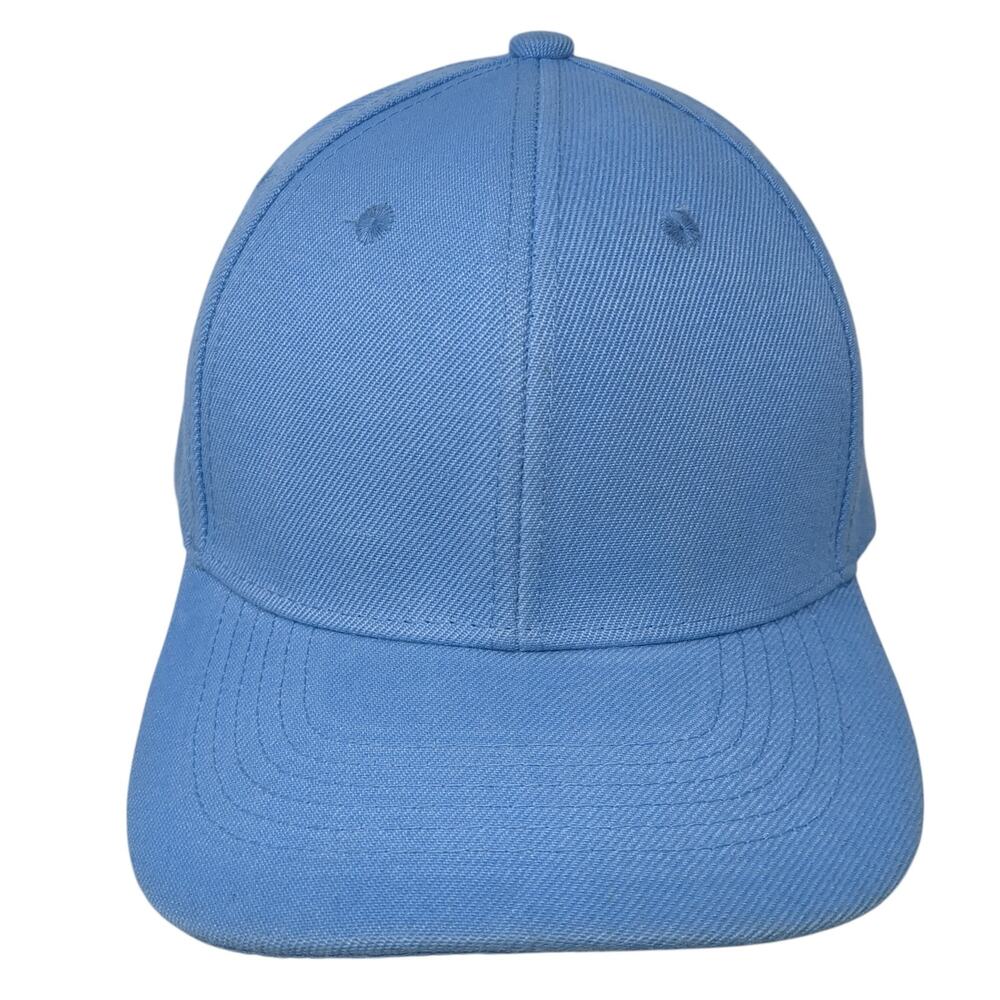 Unbranded Strapback Hat Solid Blue Adjustable Out… - image 1